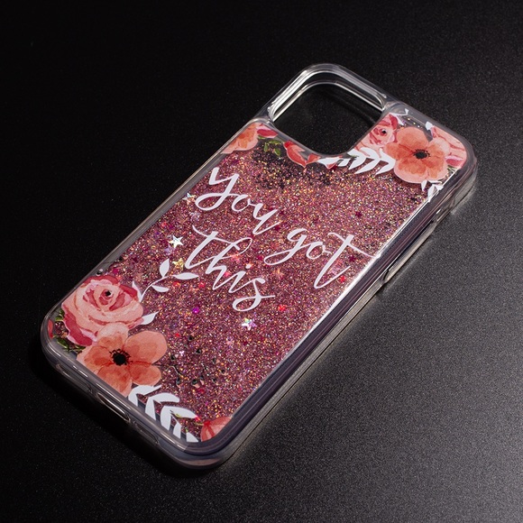 Flower Petal Glitter Waterfall Case iPhone 14 - Picture 6 of 7